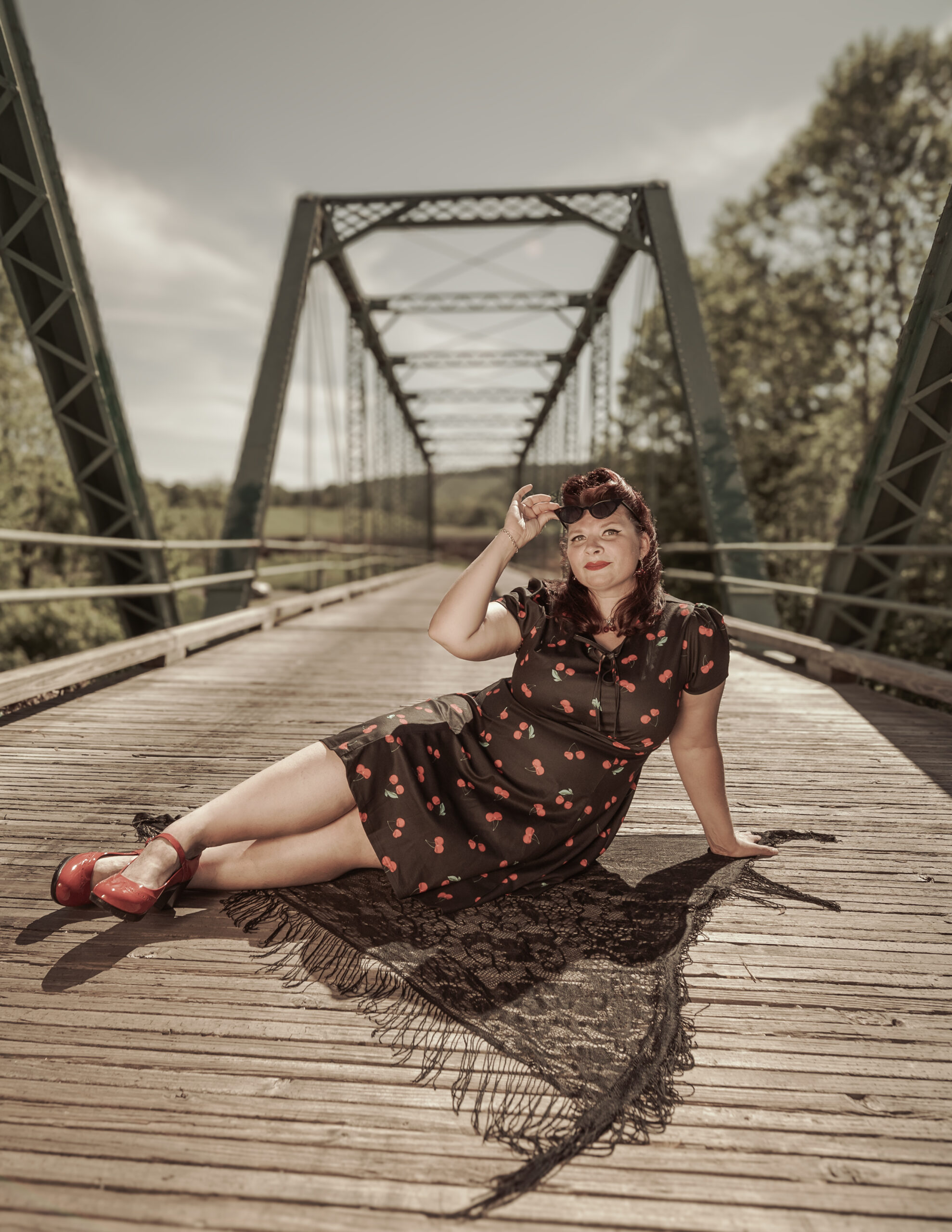 Fine art portrait photography portraying a woman from the 1940s