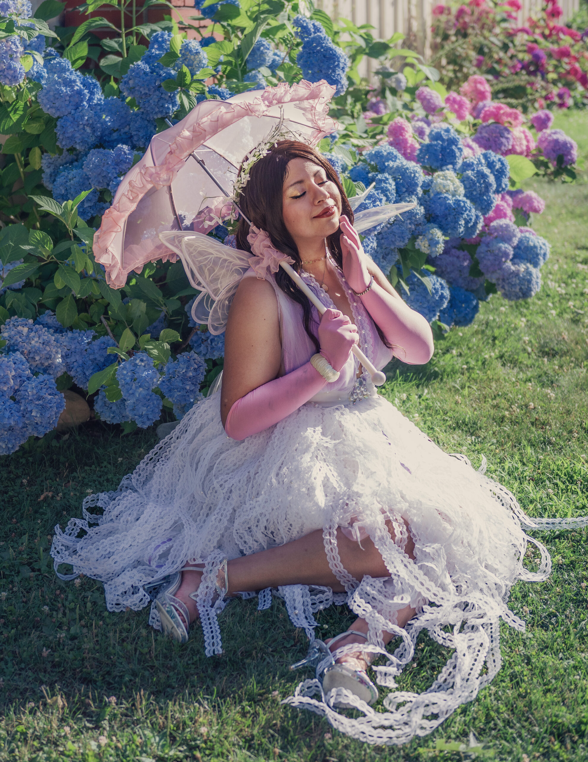 Fantasy fine art portrait of summer fairy